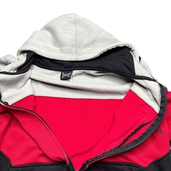 Vintage Tapout Full Zip Hoodie Mens M Red Black Y2K MMA - Picture 11 of 12
